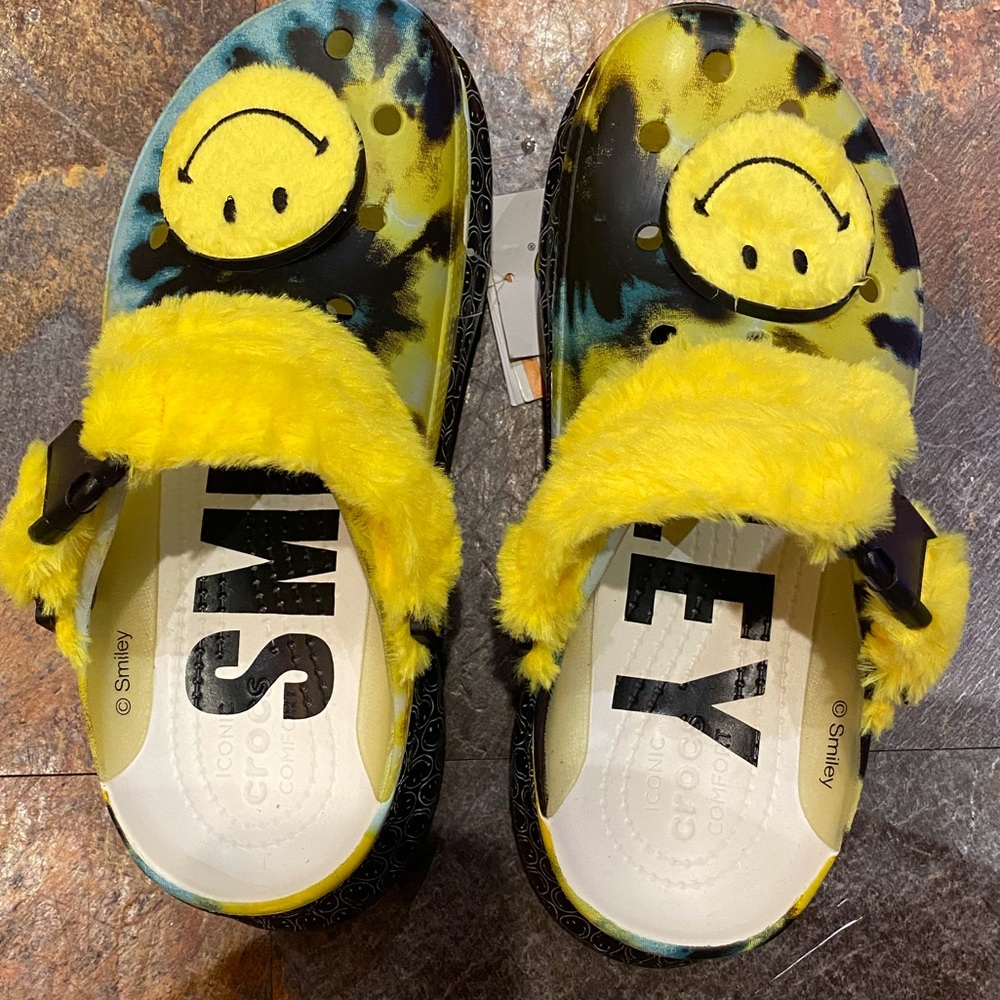 Smiley World x crocs collab bae clog
